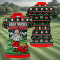 Golf Sucks Drink Beer Christmas Golf Shirt, Womens Golf Clothing, Ladies Golf Apparel