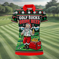 Golf Sucks Drink Beer Christmas Golf Shirt, Womens Golf Clothing, Ladies Golf Apparel