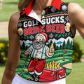 Golf Sucks Drink Beer Christmas Golf Shirt, Womens Golf Clothing, Ladies Golf Apparel
