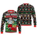Golf Sucks Drink Beer Christmas Golf Shirt, Funny Mens Golf Shirts, Mens Golf Shirts