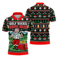 Golf Sucks Drink Beer Christmas Golf Shirt, Funny Mens Golf Shirts, Mens Golf Shirts