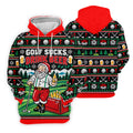 Golf Sucks Drink Beer Christmas Golf Shirt, Funny Mens Golf Shirts, Mens Golf Shirts