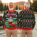 Golf Sucks Drink Beer Ugly Christmas Sweater, Christmas Golf Gift, Funny Xmas Gift