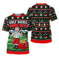 Golf Sucks Drink Beer Christmas Golf Shirt, Womens Golf Clothing, Ladies Golf Apparel