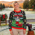 Golf Sucks Drink Beer Ugly Christmas Sweater, Christmas Golf Gift, Funny Xmas Gift
