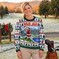 Well Shit Santa Golfer Ugly Christmas Sweater, Ugly Sweater Party, Golf Lover Gifts