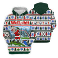 Well Shit Santa Golfer Christmas Golf Shirt, Ladies Golf Tops, Golf Gifts For Women