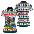 Well Shit Santa Golfer Christmas Golf Shirt, Ladies Golf Tops, Golf Gifts For Women