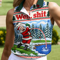 Well Shit Santa Golfer Christmas Golf Shirt, Ladies Golf Tops, Golf Gifts For Women