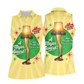 Leg Lamp Major Award Christmas Golf Shirt, Womens Golf Tops, Ladies Golf Apparel - Sleeveless Polo Shirt