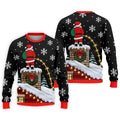 Santa On Chimney Christmas Golf Shirt, Mens Golf Apparel, Funny Mens Golf Shirts - Sweatshirt