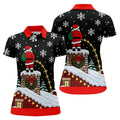 Santa On Chimney Christmas Golf Shirt, Golf Shirts For Women, Womens Golf Clothing - Polo Shirt