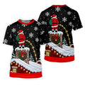 Santa On Chimney Christmas Golf Shirt, Golf Shirts For Women, Womens Golf Clothing - T-Shirt