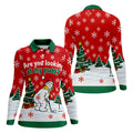 Are You Looking At My Putt Christmas Golf Shirt, Ladies Golf Shirts, Ladies Golf Tops - Long Sleeve Polo Shirt
