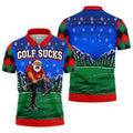 Golf Sucks Angry Santa Christmas Golf Shirt, Mens Golf Polo, Golf Shirts For Men