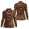 Golf Turkey Pattern Thanksgiving Golf Shirt, Womens Golf Tops, Ladies Golf Shirts