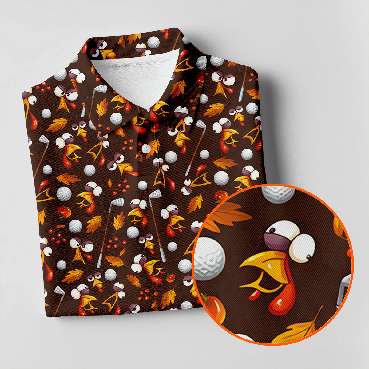 Golf Balls Turkey Fall Thanksgiving Golf Shirt, Womens Golf Apparel, Ladies Golf Tops