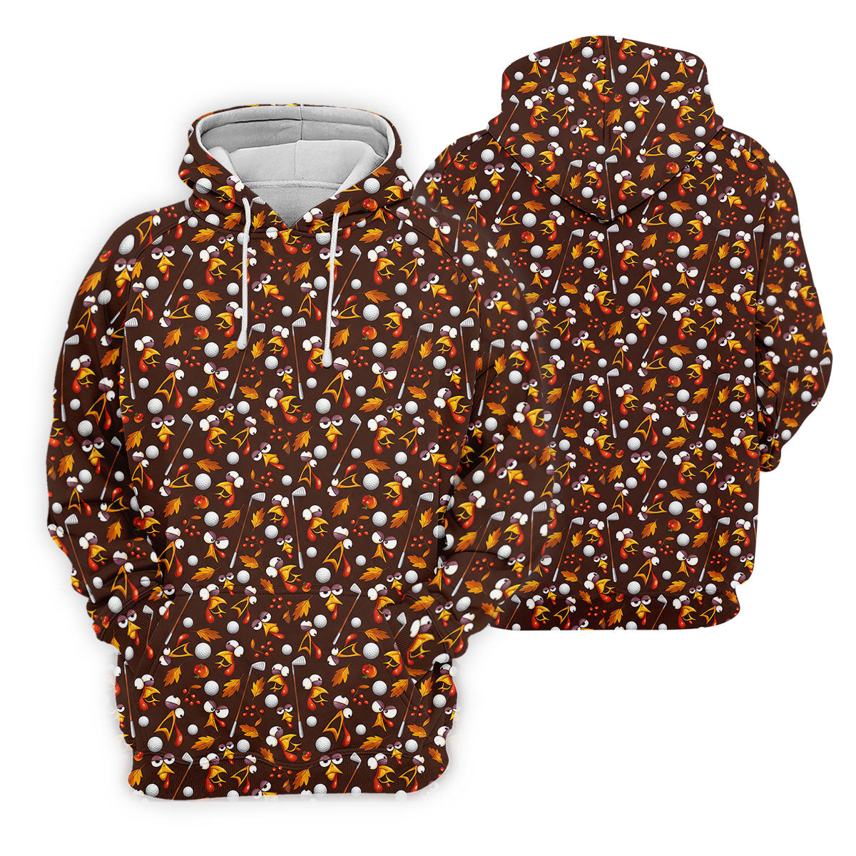 Golf Balls Turkey Fall Thanksgiving Golf Shirt, Womens Golf Apparel, Ladies Golf Tops