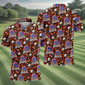 Helmet Football Fall Thanksgiving Golf Shirt, Golf Gifts For Men, Mens Golf Clothing