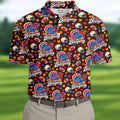 Helmet Football Fall Thanksgiving Golf Shirt, Golf Gifts For Men, Mens Golf Clothing