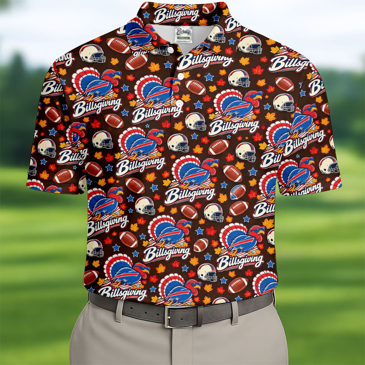 Helmet Football Fall Thanksgiving Golf Shirt, Golf Gifts For Men, Mens Golf Clothing