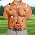 Funny Turkey Suspenders Thanksgiving Golf Shirt, Mens Golf Apparel, Golf Polo For Men