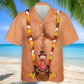 Funny Turkey Suspenders Thanksgiving Golf Shirt, Mens Golf Apparel, Golf Polo For Men