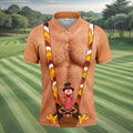 Funny Turkey Suspenders Thanksgiving Golf Shirt, Mens Golf Apparel, Golf Polo For Men