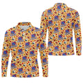 Yellow Football Leaves Thanksgiving Golf Shirt, Golf Shirts For Men, Mens Golf Shirts