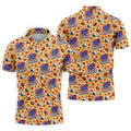 Yellow Football Leaves Thanksgiving Golf Shirt, Golf Shirts For Men, Mens Golf Shirts