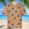 Yellow Football Leaves Thanksgiving Golf Shirt, Golf Shirts For Men, Mens Golf Shirts