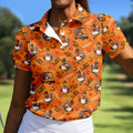 Turkey Golf Cart Thanksgiving Golf Shirt, Golf Shirts For Women, Womens Golf Clothing