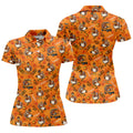 Turkey Golf Cart Thanksgiving Golf Shirt, Golf Shirts For Women, Womens Golf Clothing