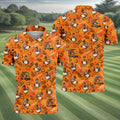 Turkey Golf Cart Thanksgiving Golf Shirt, Mens Golf Clothing, Funny Mens Golf Shirts