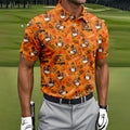 Turkey Golf Cart Thanksgiving Golf Shirt, Mens Golf Clothing, Funny Mens Golf Shirts