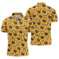 Yellow Turkey Leaves Thanksgiving Golf Shirt, Funny Mens Golf Shirts, Mens Golf Polo