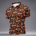 Brown Turkey Football Thanksgiving Golf Shirt, Golf Polo For Men, Golf Gifts For Men