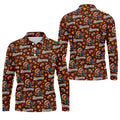 Brown Turkey Football Thanksgiving Golf Shirt, Golf Polo For Men, Golf Gifts For Men