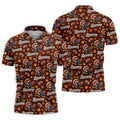 Brown Turkey Football Thanksgiving Golf Shirt, Golf Polo For Men, Golf Gifts For Men