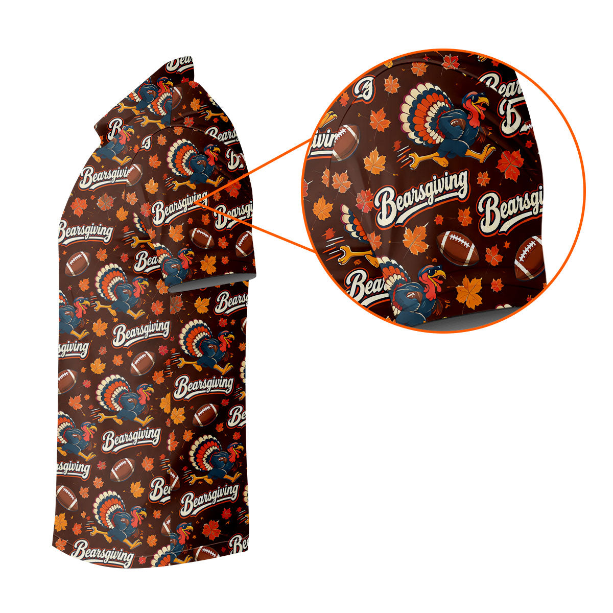 Brown Turkey Football Thanksgiving Golf Shirt, Womens Golf Tops, Golf Gifts For Women