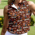 Brown Turkey Football Thanksgiving Golf Shirt, Womens Golf Tops, Golf Gifts For Women
