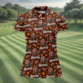 Brown Turkey Football Thanksgiving Golf Shirt, Womens Golf Tops, Golf Gifts For Women