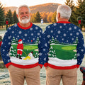Santa Golf Snowman Ugly Christmas Sweater, Christmas Golf Gift, Holiday Party Sweater - View 4