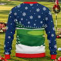 Santa Golf Snowman Ugly Christmas Sweater, Christmas Golf Gift, Holiday Party Sweater - View 2