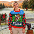 Santa Reindeer Beer Ugly Christmas Sweater, Christmas Golf Gift, Golf Lover Gifts - View 7