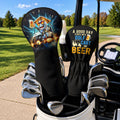 A Good Day Starts With Golf Cart And Beer Headcover, Golf And Beer Gift, Golfer Gift