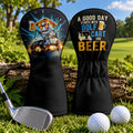 A Good Day Starts With Golf Cart And Beer Headcover, Golf And Beer Gift, Golfer Gift