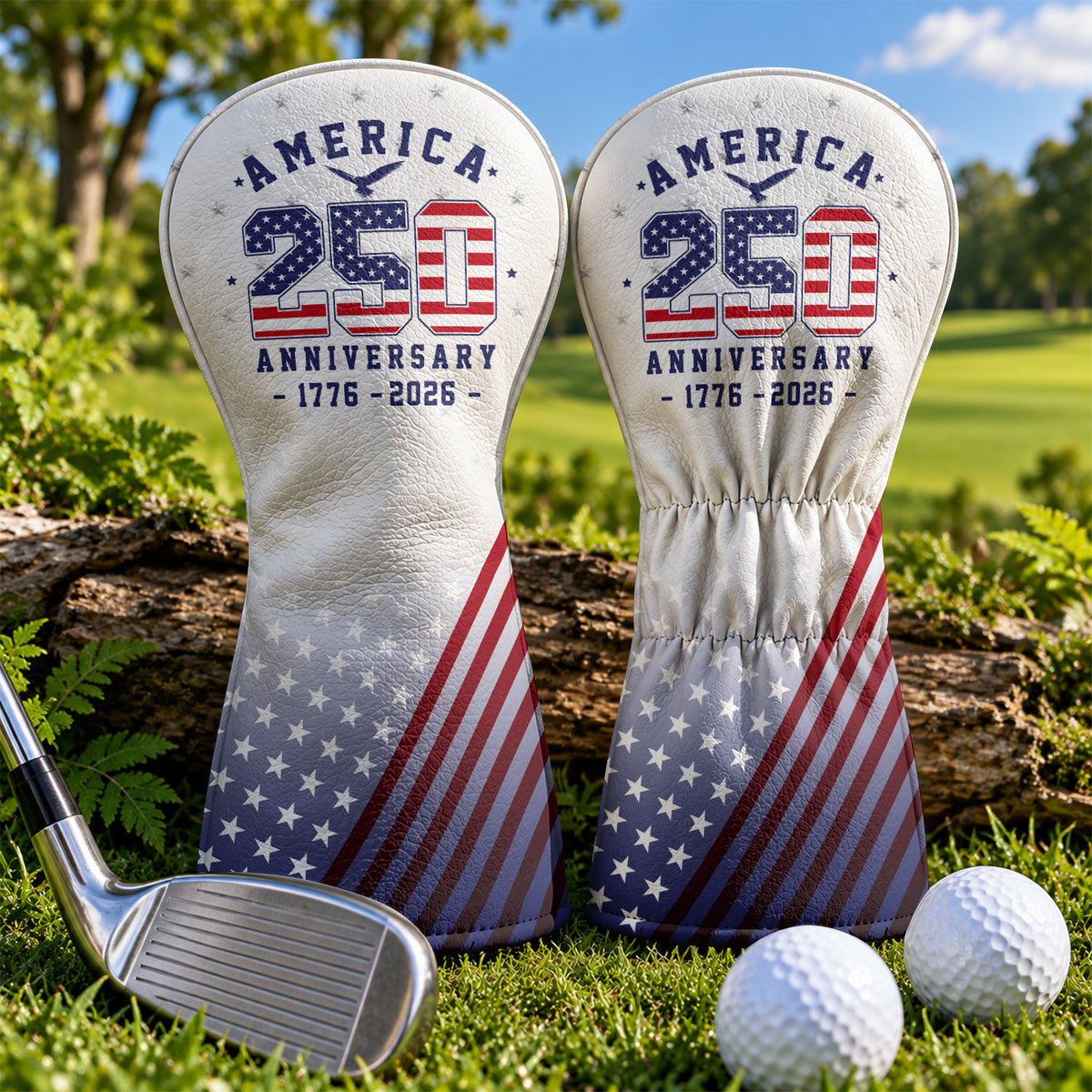 America 250 Anniversary 1776-2026 Flag Golf Head Cover, Golf Gift, Gift For Golfers