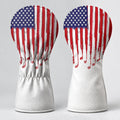 American Flag Dripping Paint Golf Head Cover, 4th Of July Golf Gift, Golf Gift Ideas