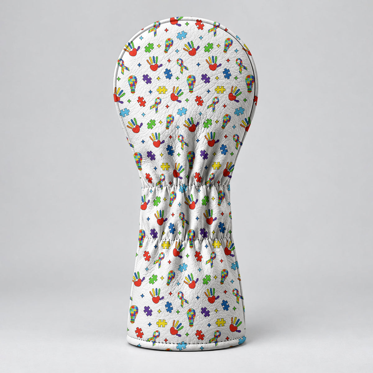 Autism Awareness Puzzle Hands Golf Head Cover, Autism Awareness Gift, Driver Cover